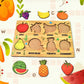 Wooden puzzle piece featuring easy-grip knob for child play
