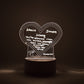 Visualization lamp with LED illumination glowing softly on a desk