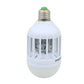 The FlyTamer electronic pest control light bulb active and ready to protect your space.