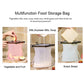 Assortment of colorful, stackable silicone food bags for organised kitchen storage.