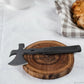 Detailed view of the robust die-cast steel construction of the multifunction axe.