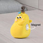Detailed image showing soft rubber material of Cute Cartoon Couple keychain