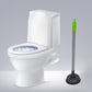 Heavy-duty toilet plunger with ergonomic handle for effective clog removal.