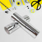 Set of shiny silver balloon ribbons for party decorations.