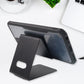 Mobile stand holding a smartphone securely with anti-slip pads visible