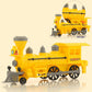 Front view of the LED light Pull Back Train Toy, ready for action.