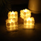 Cluster of bubble-shaped LED candles for home decoration