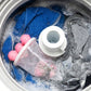 Washing machine lint catcher mesh bag protecting garment fibers