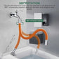 The 360° flexible water tap extender bends easily for versatile sink use.