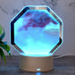Back view of LED Moving Sand Art Lamp showing USB port and control buttons