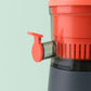 Side view of manual fruit juicer with sturdy construction