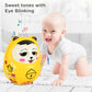 Side view showcasing the design of the musical roly poly wobbling toy