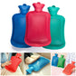 Red rubber hot water bag for pain relief