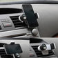 Universal car phone mount with gravity design gripping a smartphone