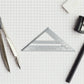 A carpenter using the versatile 45-degree triangle ruler for framing, ensuring accurate cuts.