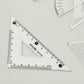 Angle measurement protractor from 4-piece transparent geometry set