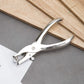 Shiny chrome-plated single hole paper puncher, highlighting its premium finish.