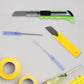 Industrial heavy duty cutter knife with replacement blade and screwdrivers