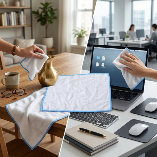 Multipurpose microfiber cleaning cloth for kitchen, electronics, and car