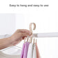 Close-up view of rotatable multipurpose plastic hook hanger