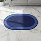Detailed shot showing textured velvet surface of absorbent bath mat