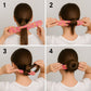 Close-up of a soft fabric Knotted Wire Headband, emphasizing its comfortable texture.