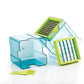 The potato chipper disassembled for easy cleaning, showing its simple components.