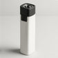 Side view of compact rechargeable LED flashlight with USB port