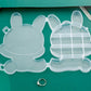 Bear-themed clear plastic organizer, offering visibility for all your stored items.