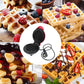 Compact mini waffle maker placed in a kitchen setting