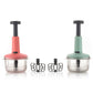 Ergonomic push chopper design for easy and fast food preparation in Indian kitchens.
