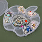 Transparent apple shape jewellery storage box for craft items