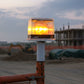 Long-lasting solar warning lantern for outdoor environments