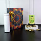 Stainless steel bottle included in festive kesar pista almonds gift set.