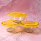 Durable glass bowls set with lids designed for microwave and freezer safety