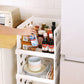 The foldable storage solution shown in a bedroom closet, neatly organizing clothes.