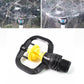 Close-up of the rotating sprinkler nozzle's durable plastic design.