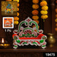 Compact plastic Singhasan throne featuring intricate floral carvings for pooja idols