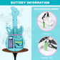 Side view of electric guitar bubble machine designed for kids