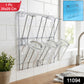 Wall-mounted cup drying rack promoting quick drying in kitchen