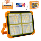Solar LED Flood Light with built-in power bank and four LED panels