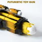 Sci-fi themed LED laser gun toy featuring sound effects for kids