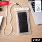 Universal mobile waterproof pouch bag showing front transparent protection