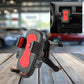 Close-up of the car mobile holder's grip, showing a smartphone held firmly in place.