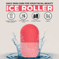 Hand holding the ice face roller, demonstrating its comfortable grip and compact size.