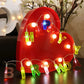 Flexible Happy Birthday LED battery string lights wrapped around furniture