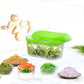 Manual hand push garlic & vegetable chopper chopping fresh herbs