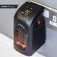 Digital LED display of the mini space heater showing adjustable temperature.