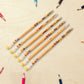 Close up of durable metal pencil box for kids stationery set