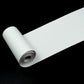 A thermal printer paper roll showcasing a crisp, clear black and white printed image.